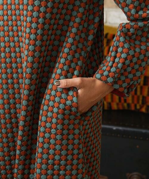 Jocomomola / ホコモモラ ロング・マキシ丈ワンピース | Charco ドットジャカードワンピース | 詳細5