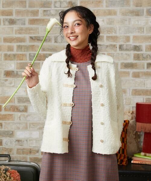 Jocomomola / ホコモモラ カーディガン・ボレロ | ウールライクループニットカーディガン | 詳細1