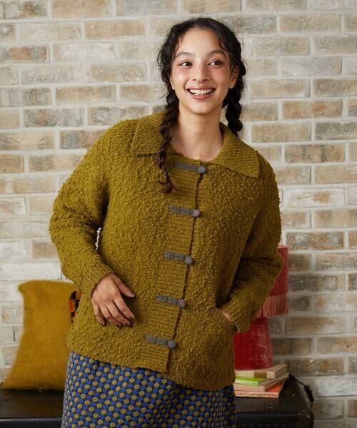 Jocomomola / ホコモモラ カーディガン・ボレロ | ウールライクループニットカーディガン | 詳細11