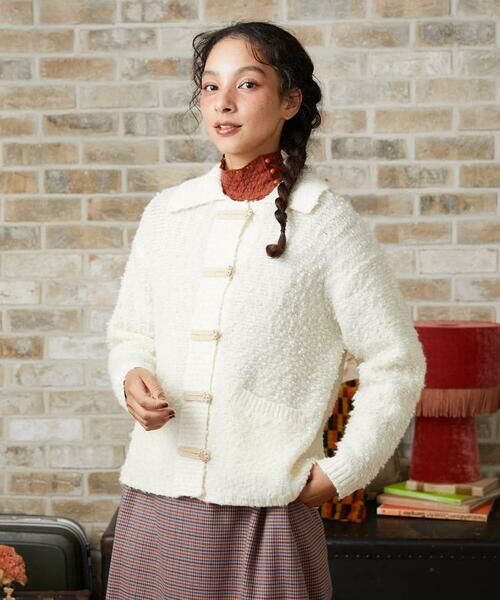 Jocomomola / ホコモモラ カーディガン・ボレロ | ウールライクループニットカーディガン | 詳細2