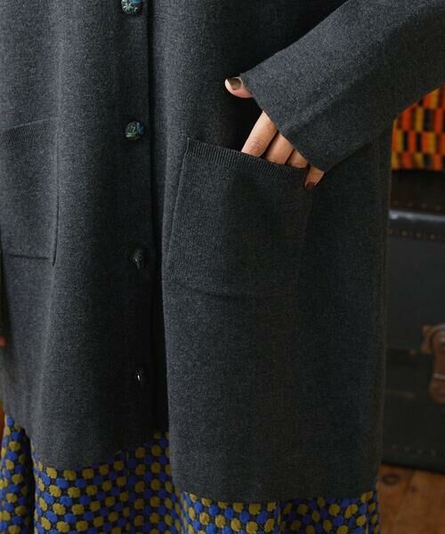 Jocomomola / ホコモモラ カーディガン・ボレロ | Palque Wフェイス ロングニットカーディガン | 詳細8