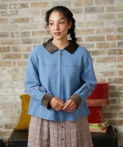 Jocomomola / ホコモモラ セットアップ | Paisaje de la ciudad フラワー刺繍ブルゾン