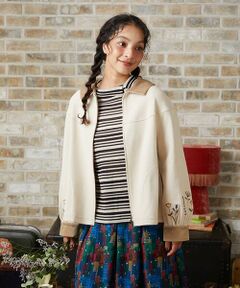 Jocomomola / ホコモモラ セットアップ | Paisaje de la ciudad フラワー刺繍ブルゾン