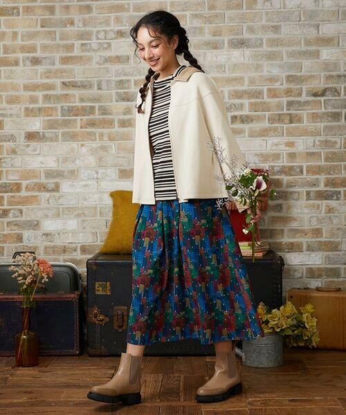 Jocomomola / ホコモモラ セットアップ | Paisaje de la ciudad フラワー刺繍ブルゾン | 詳細10