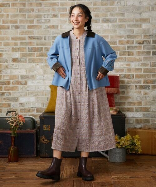 Jocomomola / ホコモモラ セットアップ | Paisaje de la ciudad フラワー刺繍ブルゾン | 詳細15