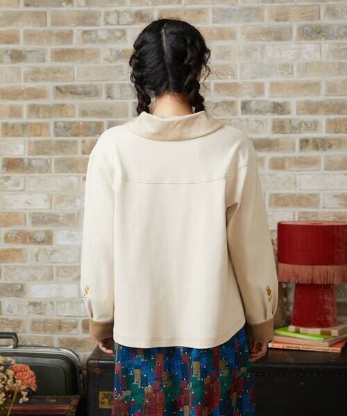 Jocomomola / ホコモモラ セットアップ | Paisaje de la ciudad フラワー刺繍ブルゾン | 詳細3