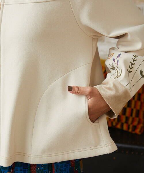 Jocomomola / ホコモモラ セットアップ | Paisaje de la ciudad フラワー刺繍ブルゾン | 詳細7