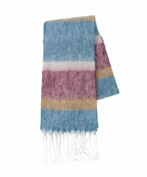 Jocomomola / ホコモモラ マフラー・ショール・スヌード・ストール | 配色ボーダーデザインウールマフラー | 詳細1