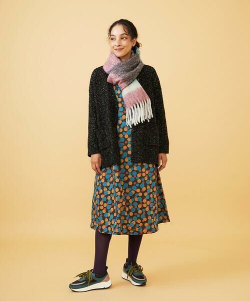 Jocomomola / ホコモモラ マフラー・ショール・スヌード・ストール | 配色ボーダーデザインウールマフラー | 詳細8