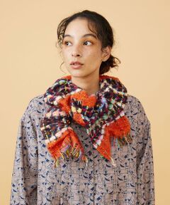 Jocomomola / ホコモモラ マフラー・ショール・スヌード・ストール | MIXヤーンシャーリングデザインマフラー