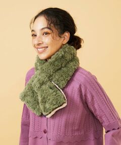 Jocomomola / ホコモモラ マフラー・ショール・スヌード・ストール | 【2WAY】リバーシブルフェイクファーティペット