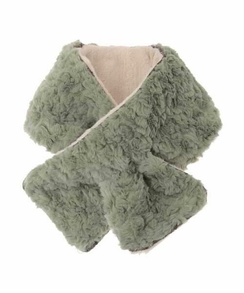 Jocomomola / ホコモモラ マフラー・ショール・スヌード・ストール | 【2WAY】リバーシブルフェイクファーティペット | 詳細1