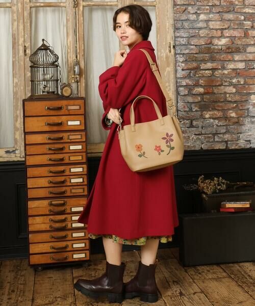 Jocomomola / ホコモモラ トートバッグ | 【2WAY】フラワーアップリケトートバッグ | 詳細12