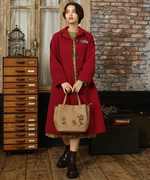 Jocomomola / ホコモモラ トートバッグ | 【2WAY】フラワーアップリケトートバッグ | 詳細13