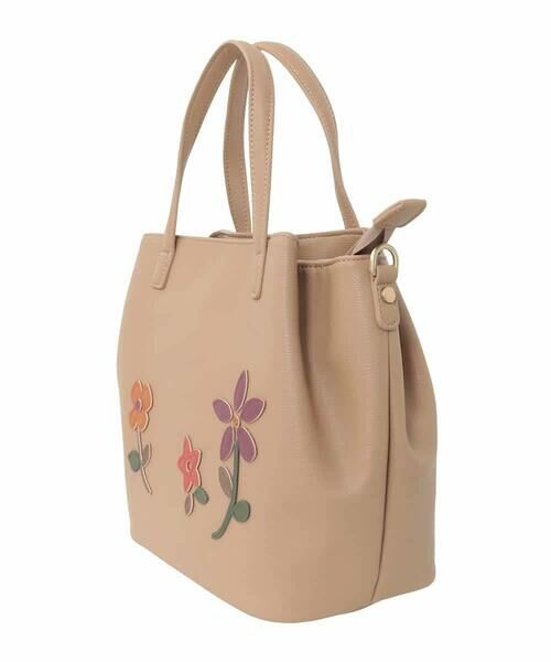 Jocomomola / ホコモモラ トートバッグ | 【2WAY】フラワーアップリケトートバッグ | 詳細3