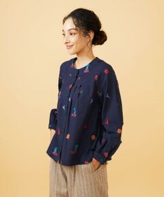 Jocomomola / ホコモモラ シャツ・ブラウス | Lunares Animales もけもけドビーブラウス