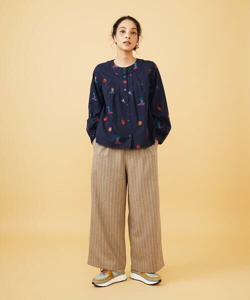 Jocomomola / ホコモモラ シャツ・ブラウス | Lunares Animales もけもけドビーブラウス | 詳細15