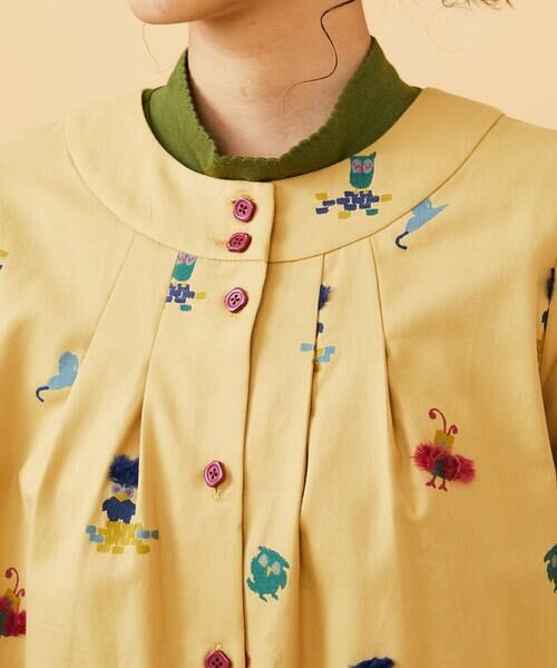 Jocomomola / ホコモモラ シャツ・ブラウス | Lunares Animales もけもけドビーブラウス | 詳細4