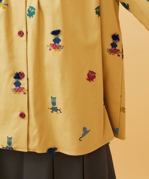 Jocomomola / ホコモモラ シャツ・ブラウス | Lunares Animales もけもけドビーブラウス | 詳細7