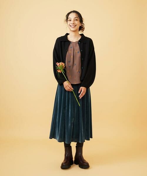 Jocomomola / ホコモモラ シャツ・ブラウス | Estrella ハートネックフラワー刺繍ブラウス | 詳細11