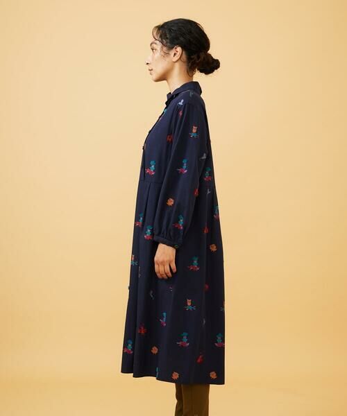 Jocomomola / ホコモモラ ロング・マキシ丈ワンピース | Lunares Animales もけもけドビーワンピース | 詳細1