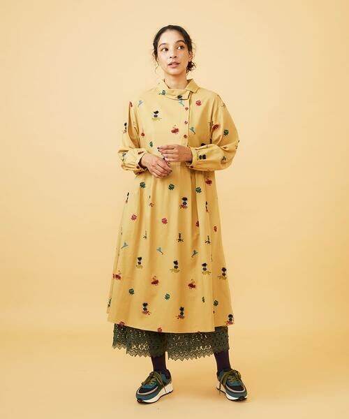 Jocomomola / ホコモモラ ロング・マキシ丈ワンピース | Lunares Animales もけもけドビーワンピース | 詳細17