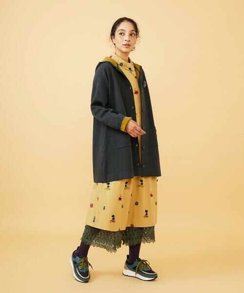 Jocomomola / ホコモモラ ロング・マキシ丈ワンピース | Lunares Animales もけもけドビーワンピース | 詳細18