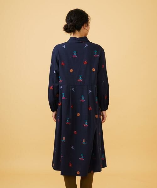 Jocomomola / ホコモモラ ロング・マキシ丈ワンピース | Lunares Animales もけもけドビーワンピース | 詳細2