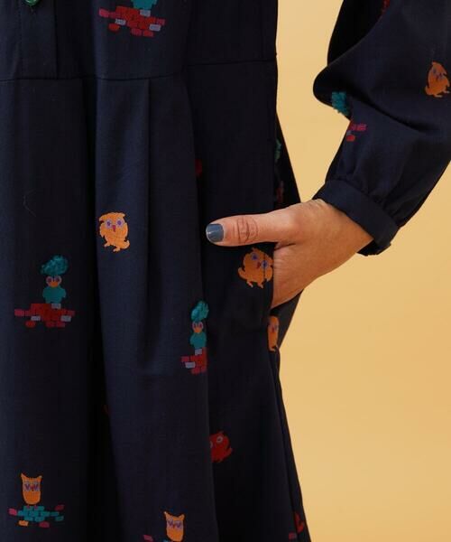 Jocomomola / ホコモモラ ロング・マキシ丈ワンピース | Lunares Animales もけもけドビーワンピース | 詳細5