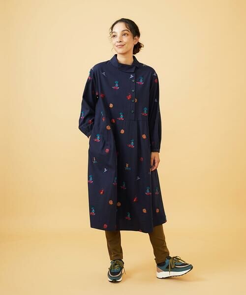 Jocomomola / ホコモモラ ロング・マキシ丈ワンピース | Lunares Animales もけもけドビーワンピース | 詳細8