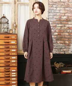 Jocomomola / ホコモモラ ロング・マキシ丈ワンピース | Baile Esponjoso フロッキードットワンピース