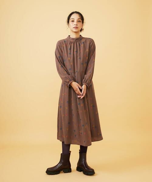 Jocomomola / ホコモモラ ロング・マキシ丈ワンピース | Estrella ハイネックフラワー刺繍ワンピース | 詳細10