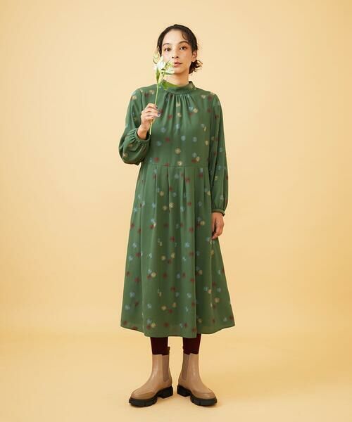 Jocomomola / ホコモモラ ロング・マキシ丈ワンピース | Estrella ハイネックフラワー刺繍ワンピース | 詳細14