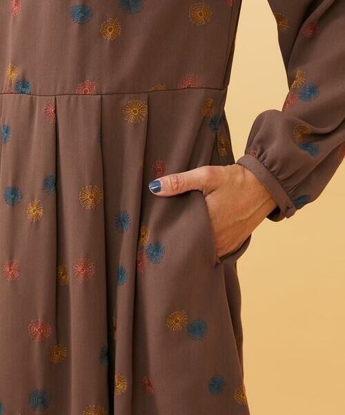 Jocomomola / ホコモモラ ロング・マキシ丈ワンピース | Estrella ハイネックフラワー刺繍ワンピース | 詳細5
