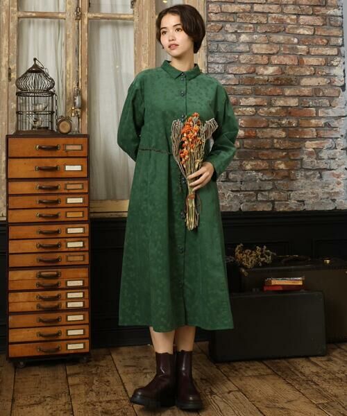 Jocomomola / ホコモモラ ロング・マキシ丈ワンピース | コーデュロイオパールプリントシャツワンピース | 詳細12