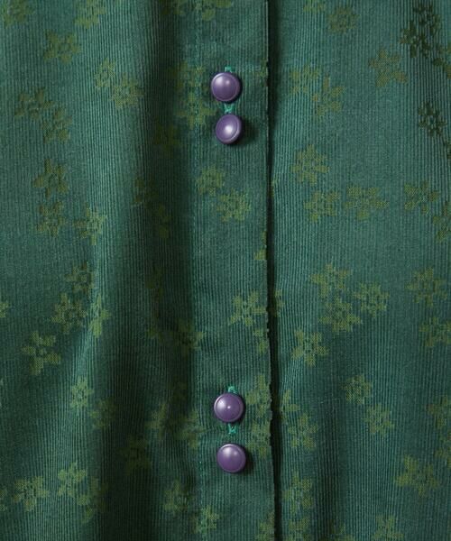 Jocomomola / ホコモモラ ロング・マキシ丈ワンピース | コーデュロイオパールプリントシャツワンピース | 詳細4