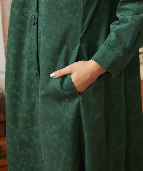 Jocomomola / ホコモモラ ロング・マキシ丈ワンピース | コーデュロイオパールプリントシャツワンピース | 詳細6