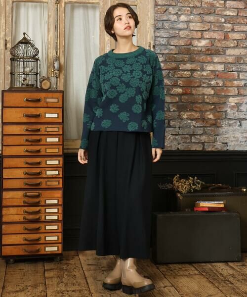 Jocomomola / ホコモモラ ニット・セーター | Flor suave フラワージャカードニットプルオーバー | 詳細7