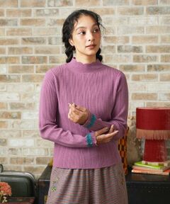 Jocomomola / ホコモモラ ニット・セーター | Feston スカラップハイネックリブニット