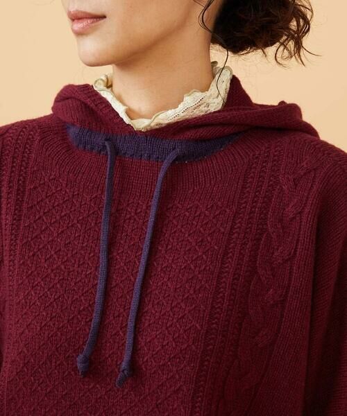 Jocomomola / ホコモモラ ニット・セーター | Vantana ケーブル編みフード付きニット | 詳細3