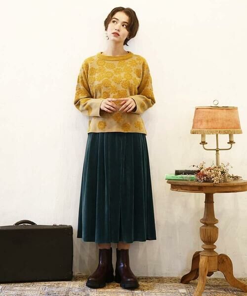 Jocomomola / ホコモモラ ロング・マキシ丈スカート | ベロアチュール イージースカート | 詳細9