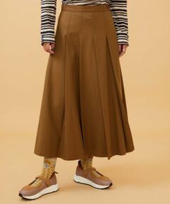 Jocomomola / ホコモモラ ロング・マキシ丈スカート | Pliegues ワンポイント刺繍プリーツスカート