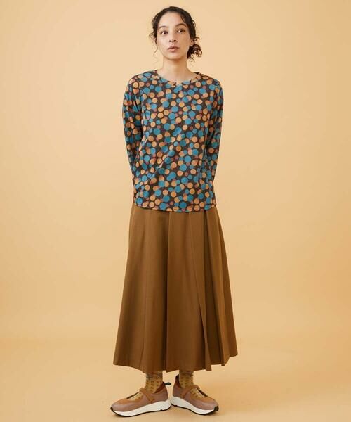 Jocomomola / ホコモモラ ロング・マキシ丈スカート | Pliegues ワンポイント刺繍プリーツスカート | 詳細11