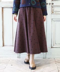 Jocomomola / ホコモモラ ロング・マキシ丈スカート | Baile Esponjoso フロッキードットスカート