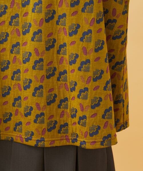 Jocomomola / ホコモモラ カットソー | Cruce ジャカード リーフ×フラワー柄カットソー | 詳細5