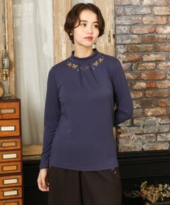 Jocomomola / ホコモモラ カットソー | ベアスムース 配色刺繍カットソー