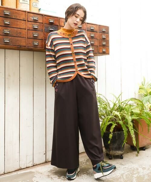 Jocomomola / ホコモモラ カットソー | ベアスムース 配色刺繍カットソー | 詳細17