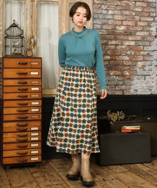 Jocomomola / ホコモモラ カットソー | ベアスムース 配色刺繍カットソー | 詳細26