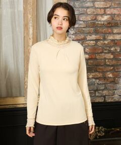 Jocomomola / ホコモモラ カットソー | ベアスムース ハイネックレースカットソー