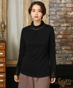 Jocomomola / ホコモモラ カットソー | ベアスムース ハイネックレースカットソー